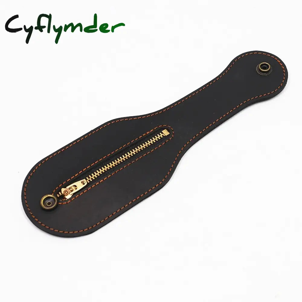 Cyflymder Genuine Leather Coin Purse Men Boston Racket Sap Jacksap Vintage Cowhide Self Defense