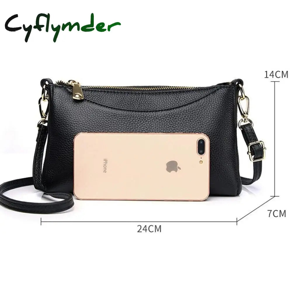 Cyflymder Genuine Leather Mini Clutch Bag Fashion Small Crossbody Bags For Women Luxury Handbag