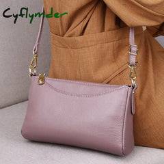 Cyflymder Genuine Leather Mini Clutch Bag Fashion Small Crossbody Bags For Women Luxury Handbag