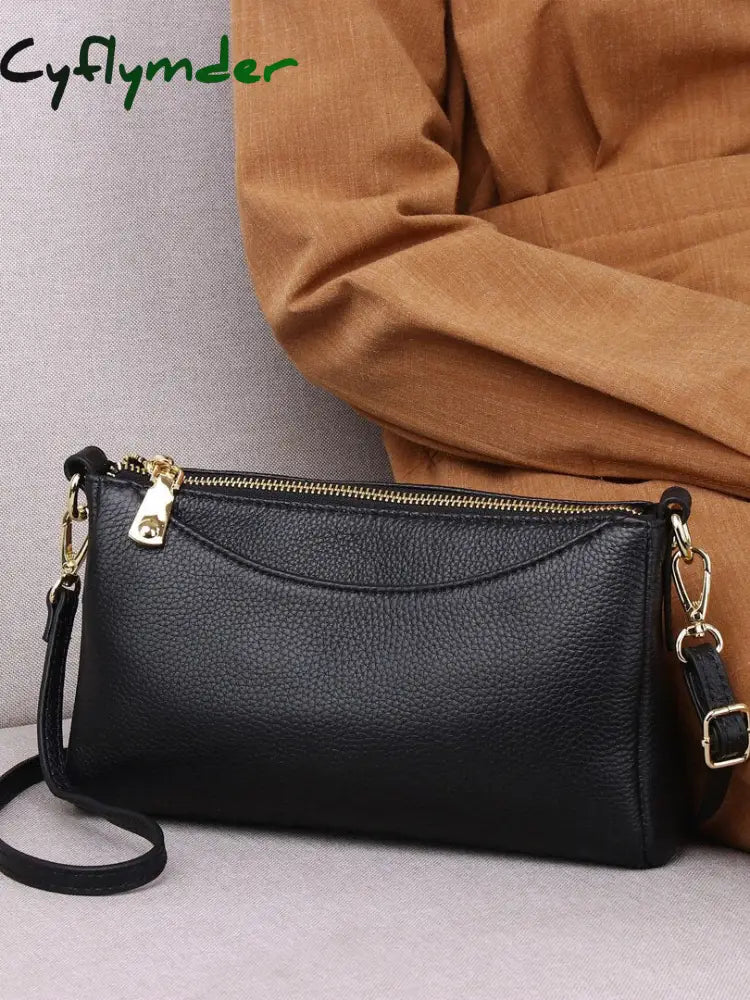 Cyflymder Genuine Leather Mini Clutch Bag Fashion Small Crossbody Bags For Women Luxury Handbag