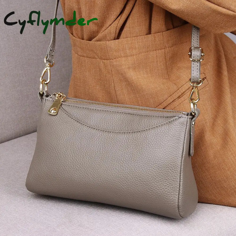 Cyflymder Genuine Leather Mini Clutch Bag Fashion Small Crossbody Bags For Women Luxury Handbag