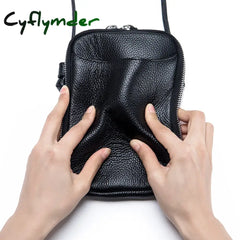 Cyflymder Genuine Leather One Shoulder Bag Women Luxury Crossbody Designer Small Handbag Lipstick