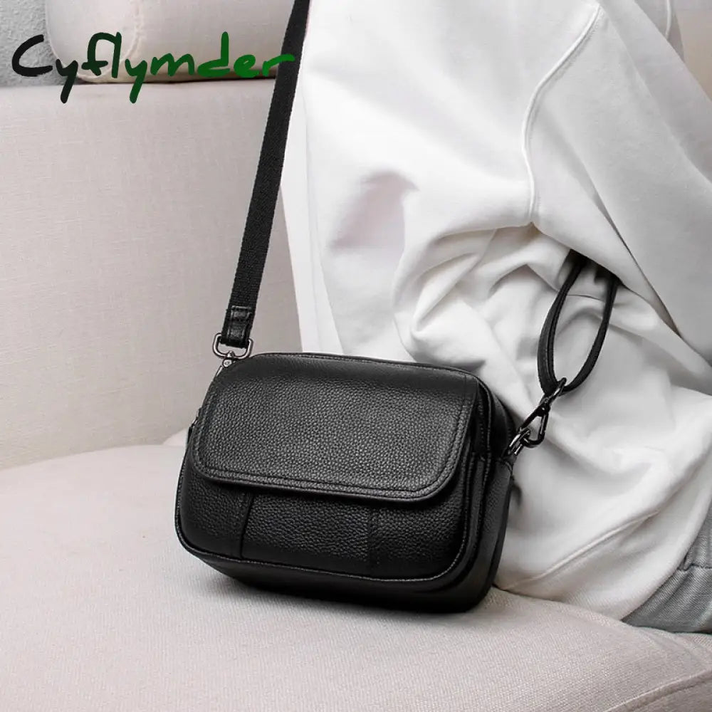 Cyflymder Genuine Leather Real Cowhide Women’s Casual Fashion Bag Women Messenger Small Shoulder