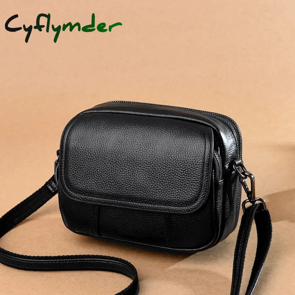 Cyflymder Genuine Leather Real Cowhide Women’s Casual Fashion Bag Women Messenger Small Shoulder