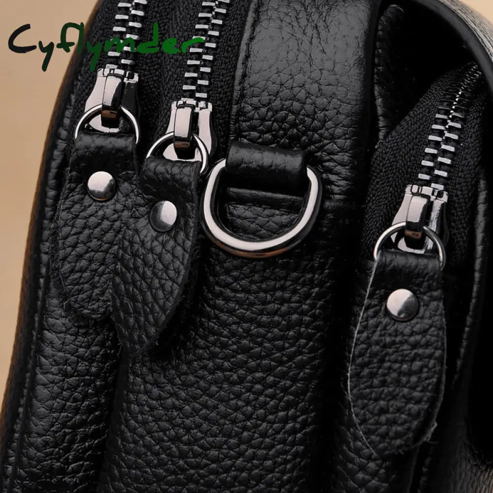 Cyflymder Genuine Leather Real Cowhide Women’s Casual Fashion Bag Women Messenger Small Shoulder