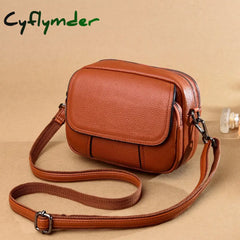 Cyflymder Genuine Leather Real Cowhide Women’s Casual Fashion Bag Women Messenger Small Shoulder