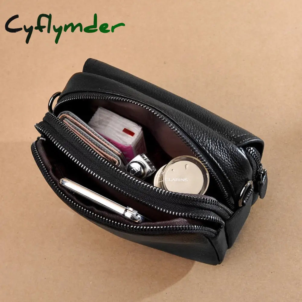 Cyflymder Genuine Leather Real Cowhide Women’s Casual Fashion Bag Women Messenger Small Shoulder