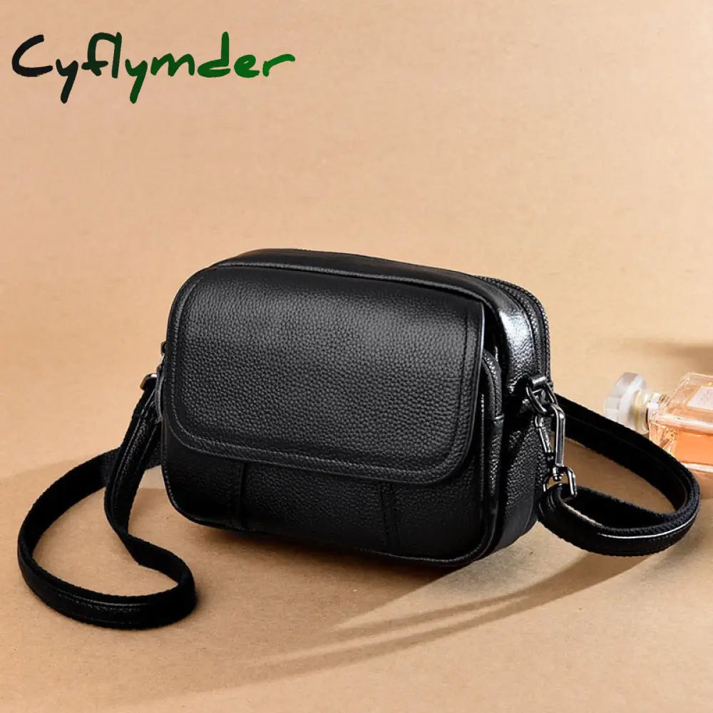 Cyflymder Genuine Leather Real Cowhide Women’s Casual Fashion Bag Women Messenger Small Shoulder