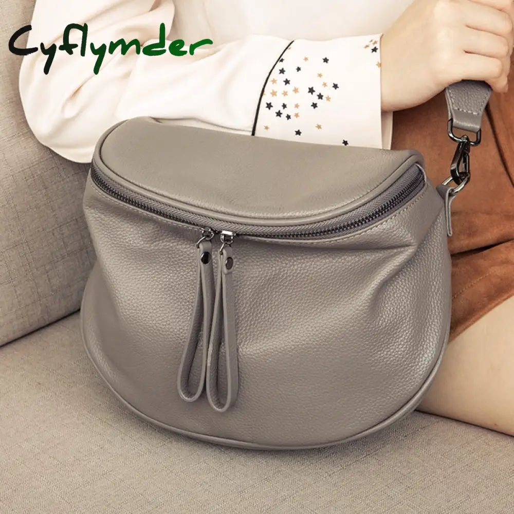 Cyflymder Genuine Leather Shoulder Bag Women’s Luxury Handbags Designer Fashion Crossbody Bags