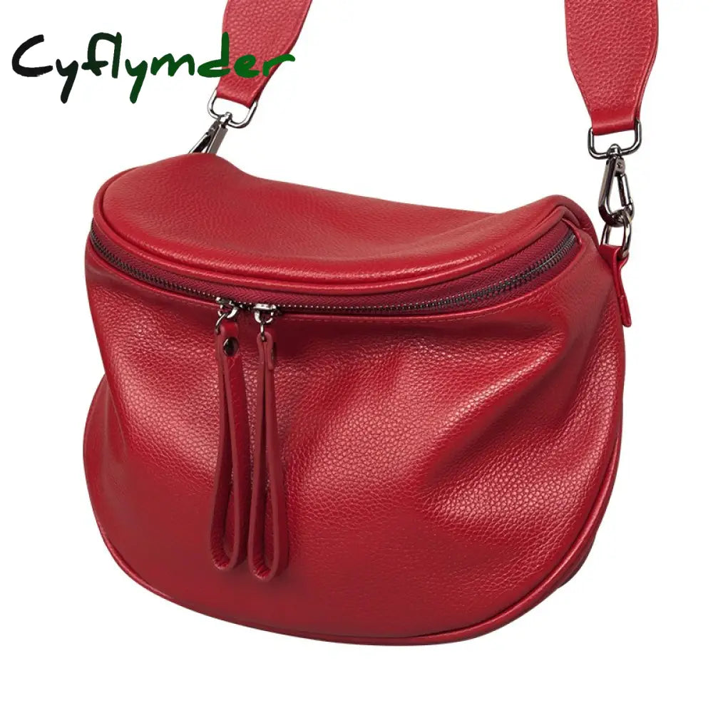 Cyflymder Genuine Leather Shoulder Bag Women’s Luxury Handbags Designer Fashion Crossbody Bags