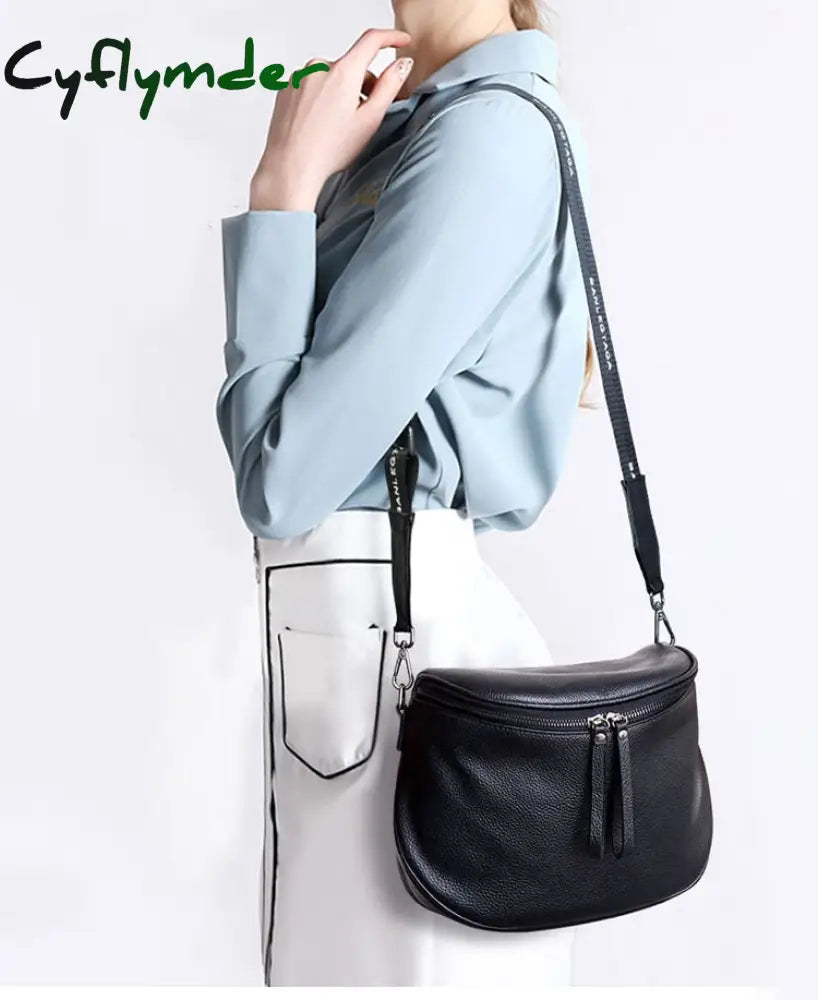 Cyflymder Genuine Leather Shoulder Bag Women’s Luxury Handbags Designer Fashion Crossbody Bags