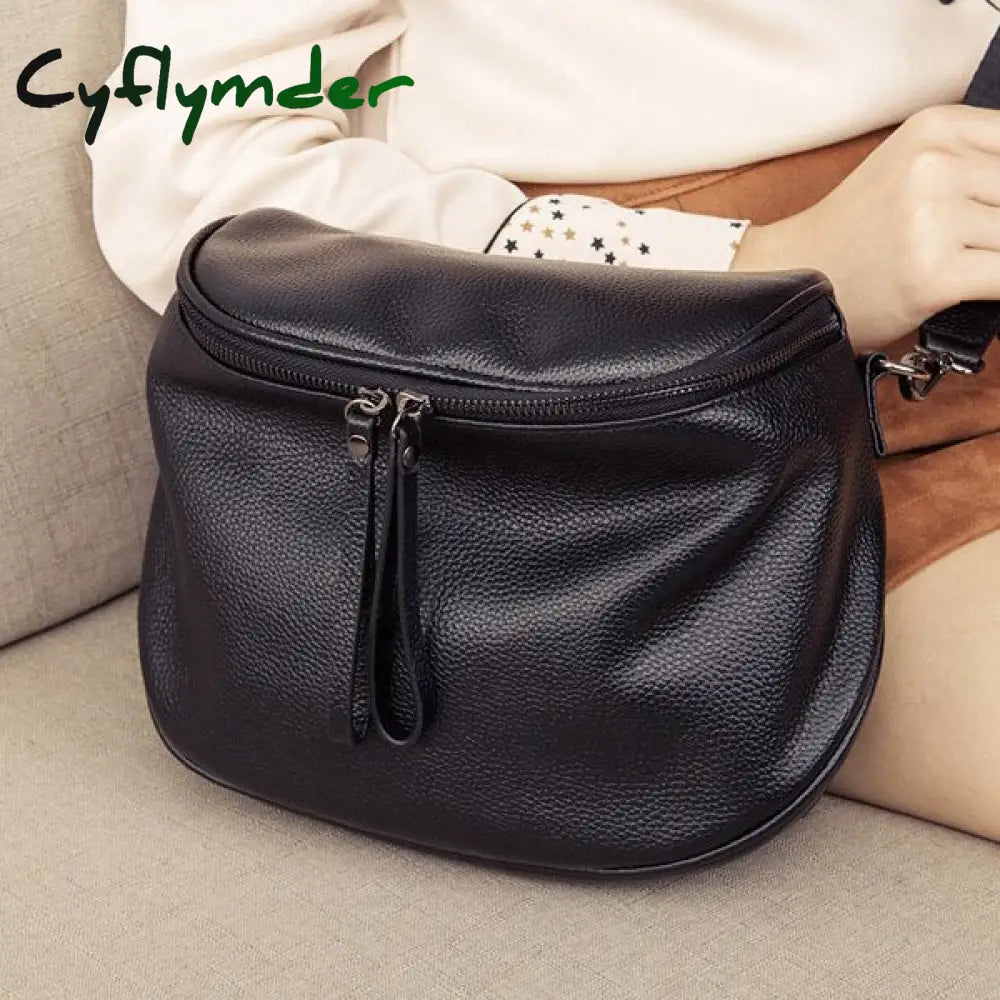 Cyflymder Genuine Leather Shoulder Bag Women’s Luxury Handbags Designer Fashion Crossbody Bags