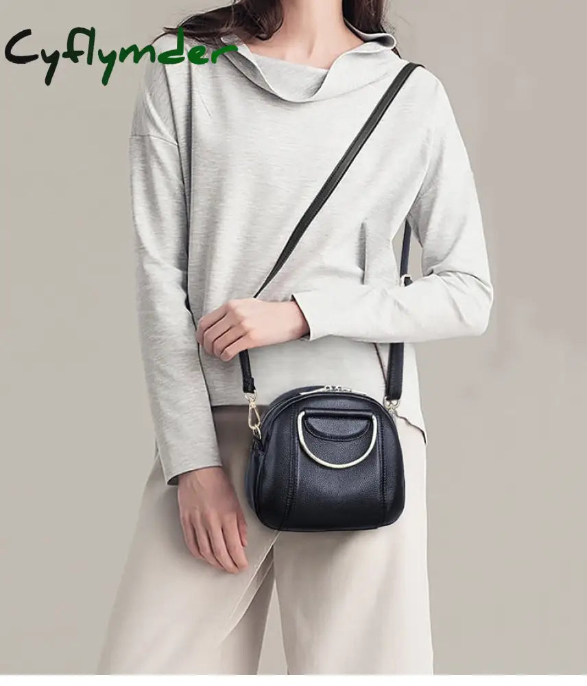 Cyflymder Genuine Leather Shoulder Bag Women’s Luxury Handbags Fashion Crossbody Bags For Women