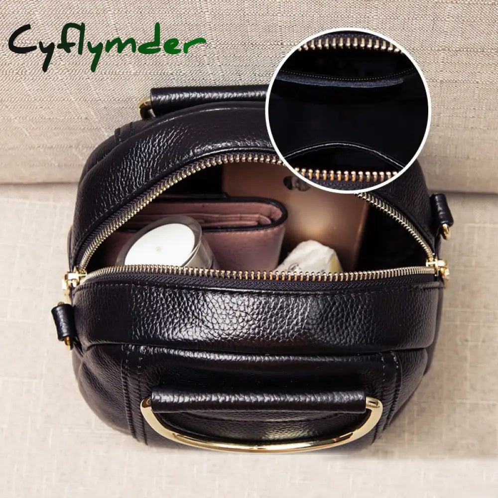 Cyflymder Genuine Leather Shoulder Bag Women’s Luxury Handbags Fashion Crossbody Bags For Women