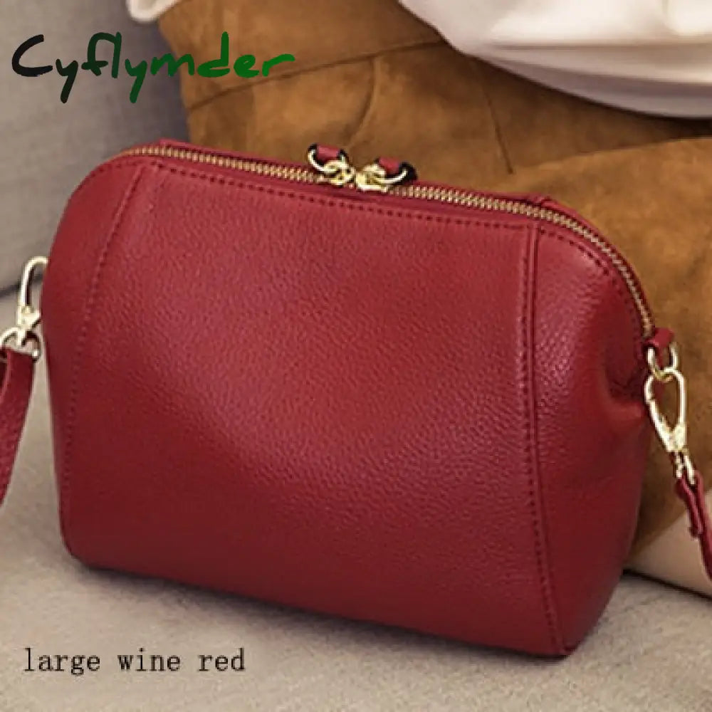 Cyflymder Genuine Leather Shoulder Bags For Women Luxury Handbag Fashion Ladies Shopping Totes