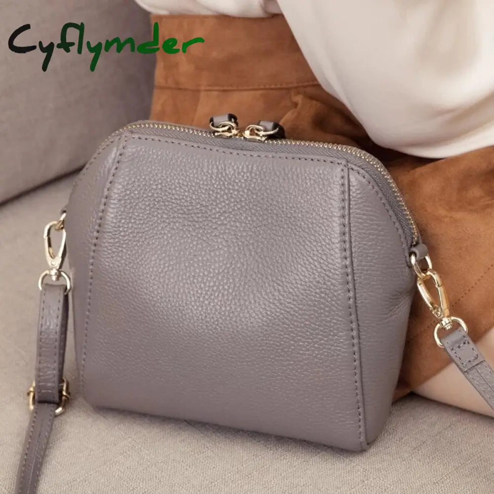 Cyflymder Genuine Leather Shoulder Bags For Women Luxury Handbag Fashion Ladies Shopping Totes