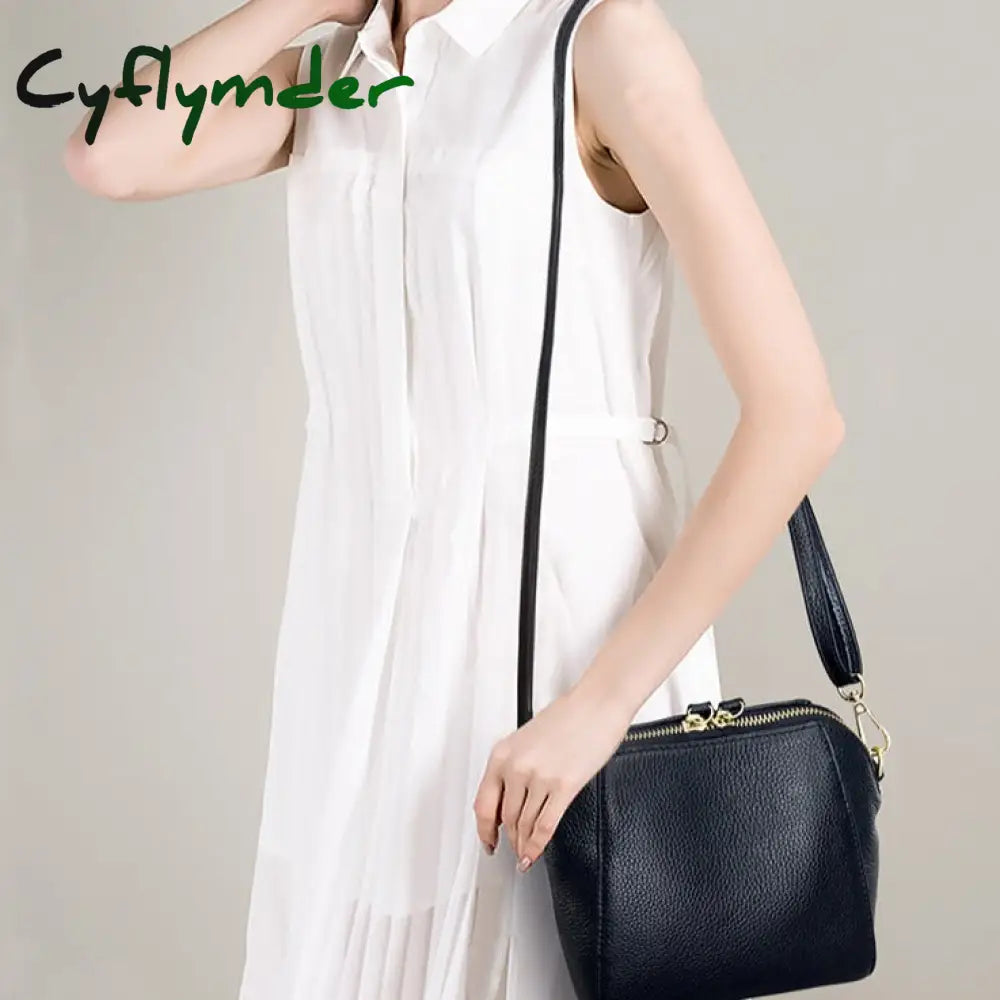 Cyflymder Genuine Leather Shoulder Bags For Women Luxury Handbag Fashion Ladies Shopping Totes