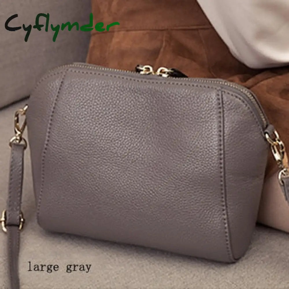 Cyflymder Genuine Leather Shoulder Bags For Women Luxury Handbag Fashion Ladies Shopping Totes