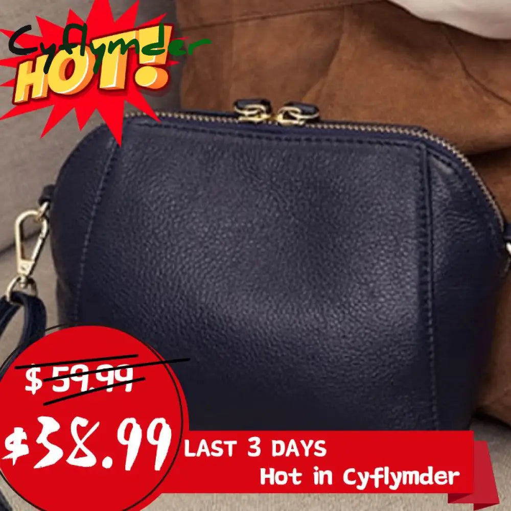 Cyflymder Genuine Leather Shoulder Bags For Women Luxury Handbag Fashion Ladies Shopping Totes