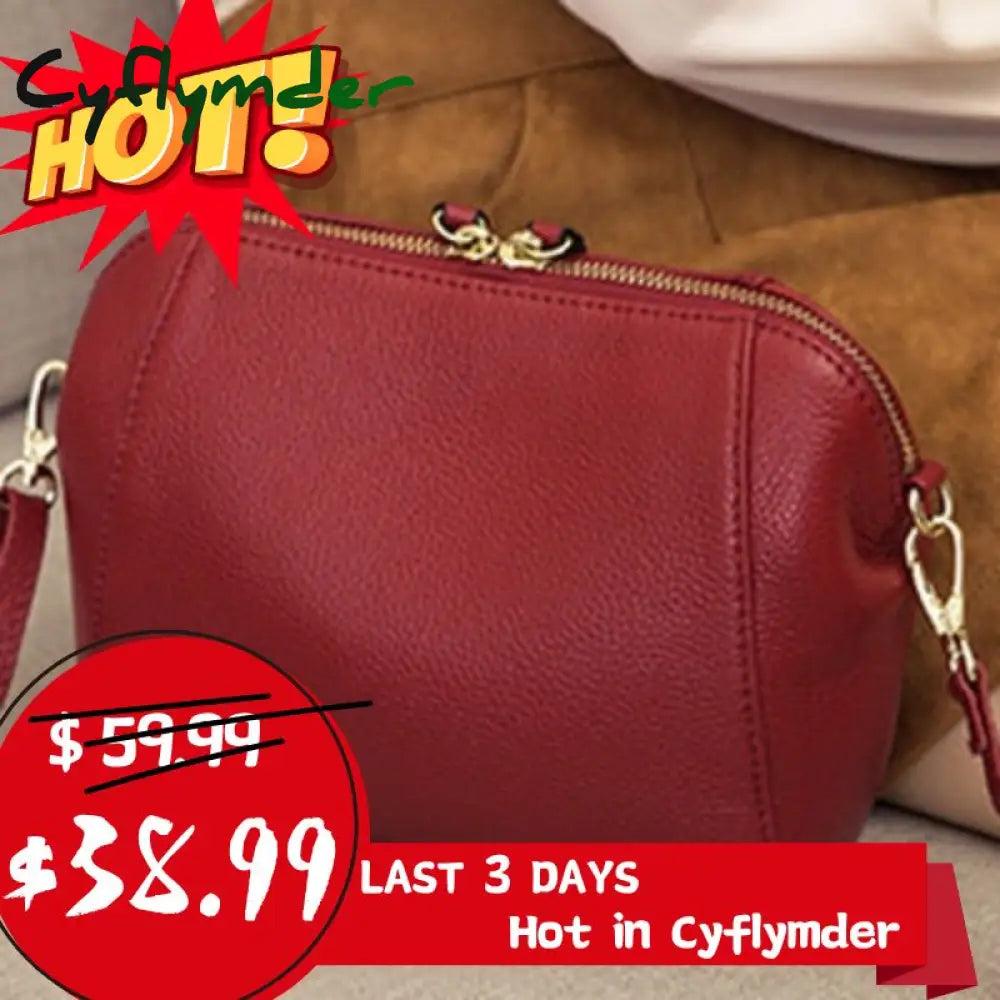 Cyflymder Genuine Leather Shoulder Bags For Women Luxury Handbag Fashion Ladies Shopping Totes