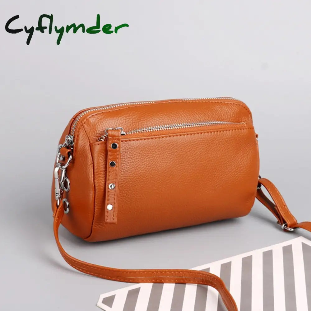 Cyflymder Genuine Leather Small Crossbody Bags For Women Shoulder Bag Female Clutch Evening