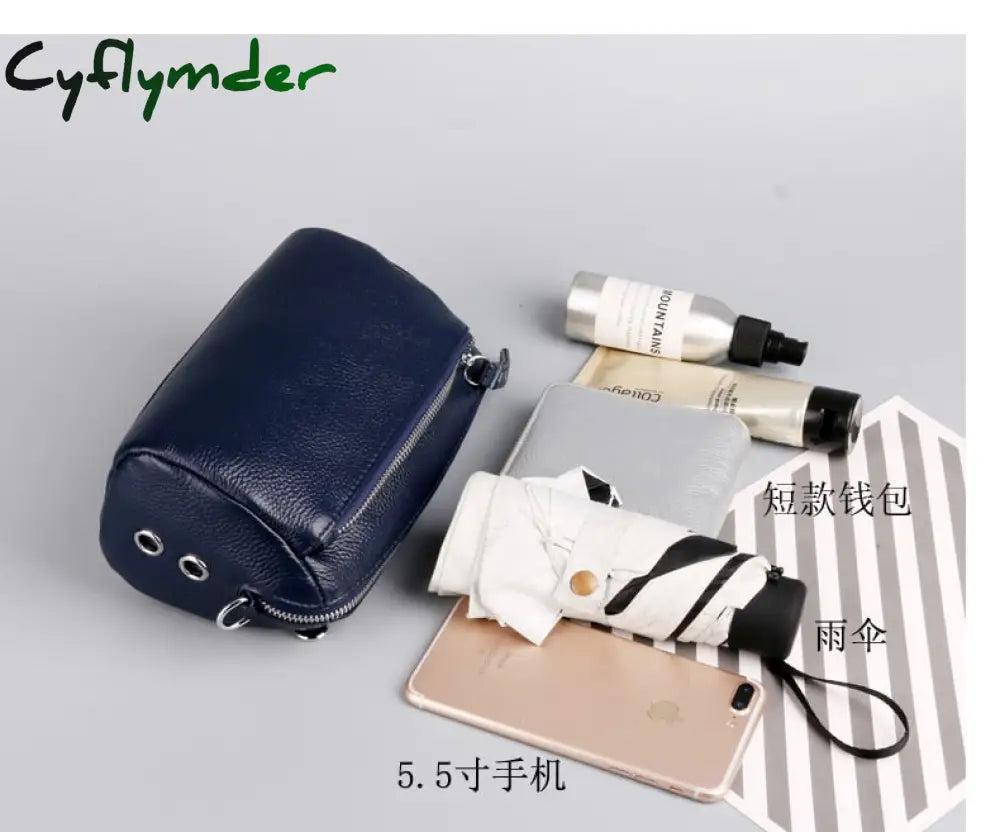 Cyflymder Genuine Leather Small Crossbody Bags For Women Shoulder Bag Female Clutch Evening