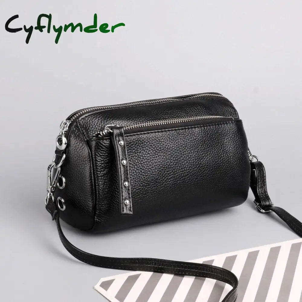 Cyflymder Genuine Leather Small Crossbody Bags For Women Shoulder Bag Female Clutch Evening