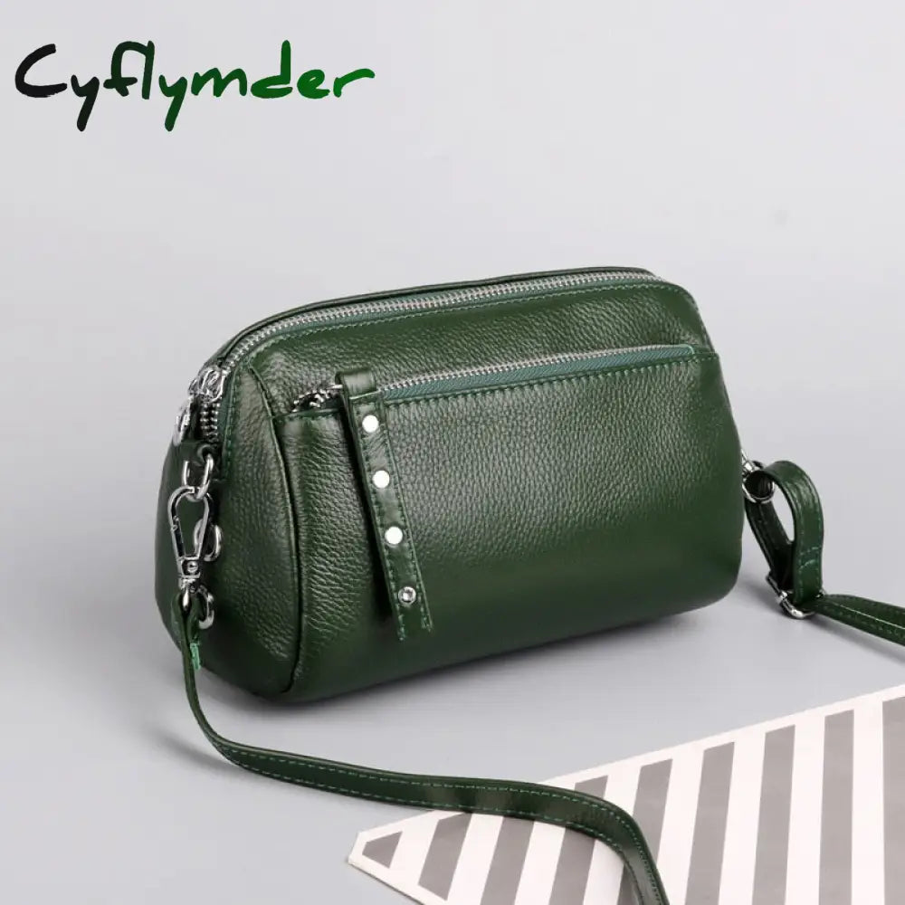 Cyflymder Genuine Leather Small Crossbody Bags For Women Shoulder Bag Female Clutch Evening