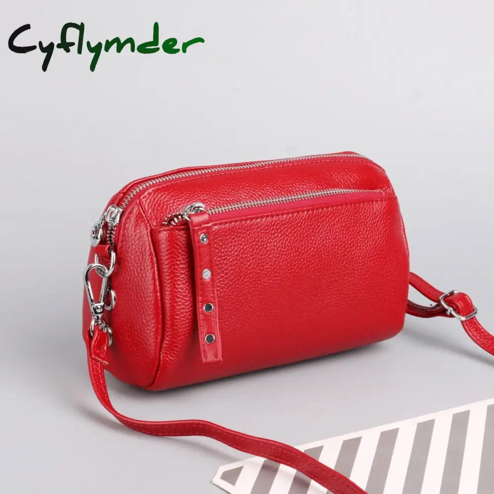 Cyflymder Genuine Leather Small Crossbody Bags For Women Shoulder Bag Female Clutch Evening