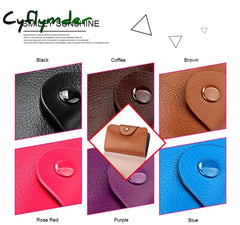 Cyflymder Genuine Leather Unisex Business Card Holder Wallet Bank Credit Case Id Bag Men Women