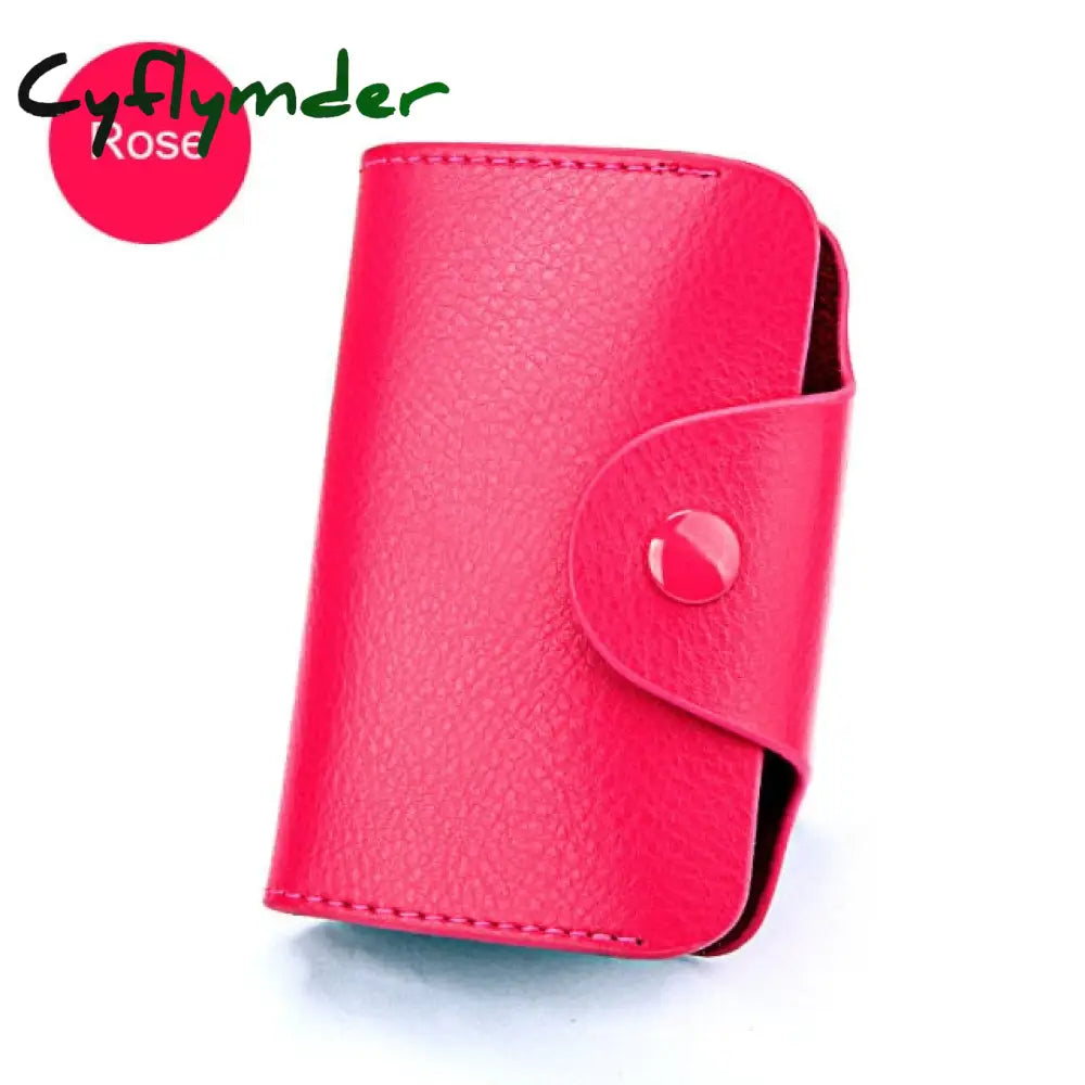 Cyflymder Genuine Leather Unisex Business Card Holder Wallet Bank Credit Case Id Bag Men Women