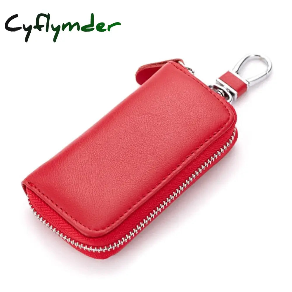 Cyflymder Genuine Leather Unisex Key Wallet Multifunction Keys Organizer Fashion Men Car Holders