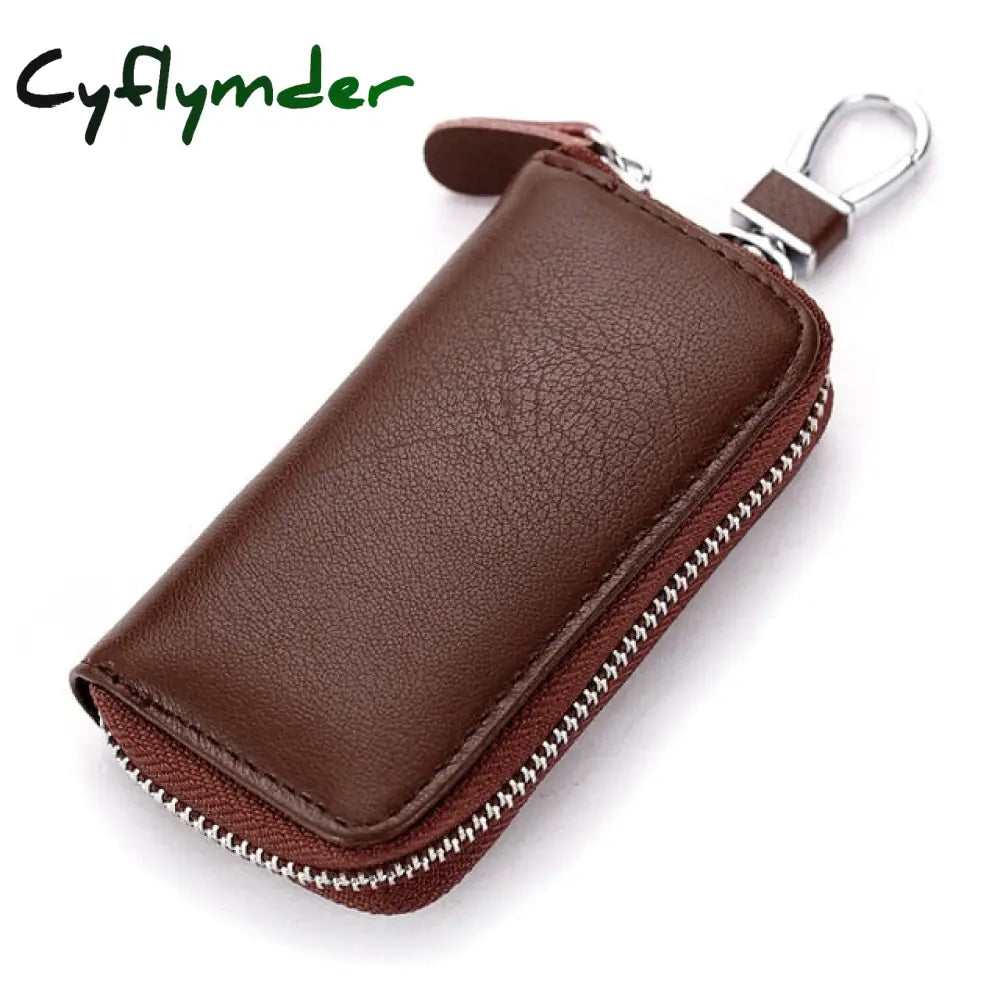 Cyflymder Genuine Leather Unisex Key Wallet Multifunction Keys Organizer Fashion Men Car Holders