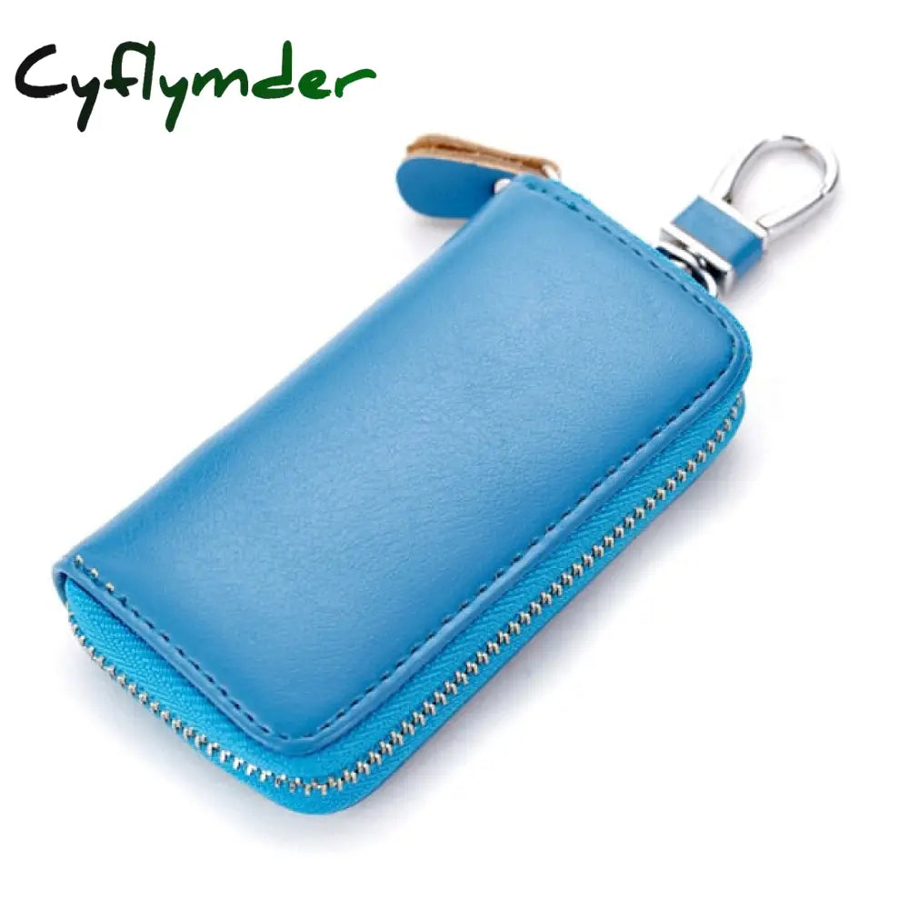 Cyflymder Genuine Leather Unisex Key Wallet Multifunction Keys Organizer Fashion Men Car Holders