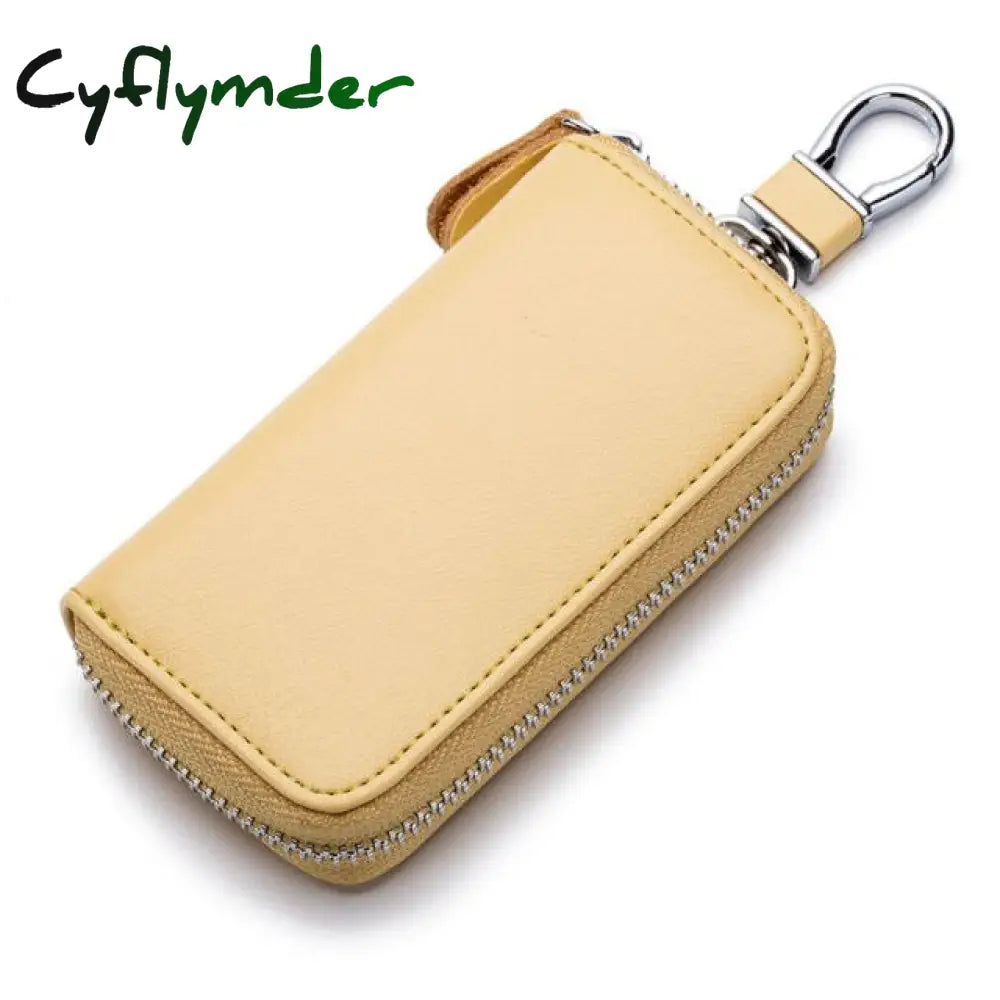 Cyflymder Genuine Leather Unisex Key Wallet Multifunction Keys Organizer Fashion Men Car Holders