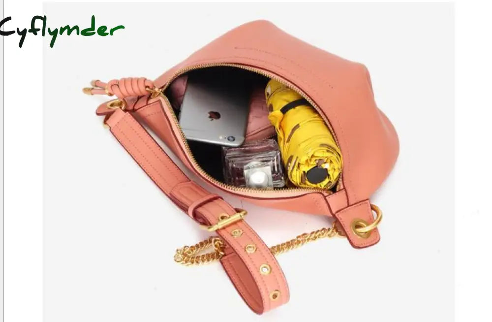 Cyflymder Genuine Leather Waist Bags Women Designer Fanny Pack Fashion Belt Female Lady Wait Bum