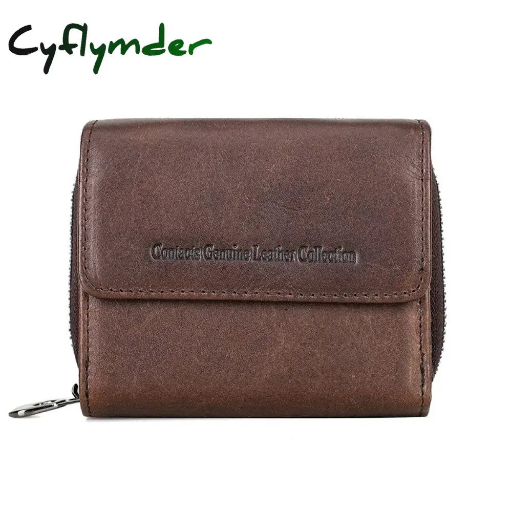 Cyflymder Genuine Leather Wallet Women Clutch Bag Luxury Brand Female Coin Purse Small Rfid Card