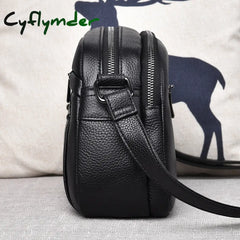 Cyflymder Genuine Leather Women Bag Luxury Design Handbag Purse Brand Fashion Mini Shoulder Bags