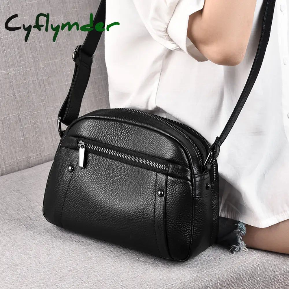 Cyflymder Genuine Leather Women Bag Luxury Design Handbag Purse Brand Fashion Mini Shoulder Bags