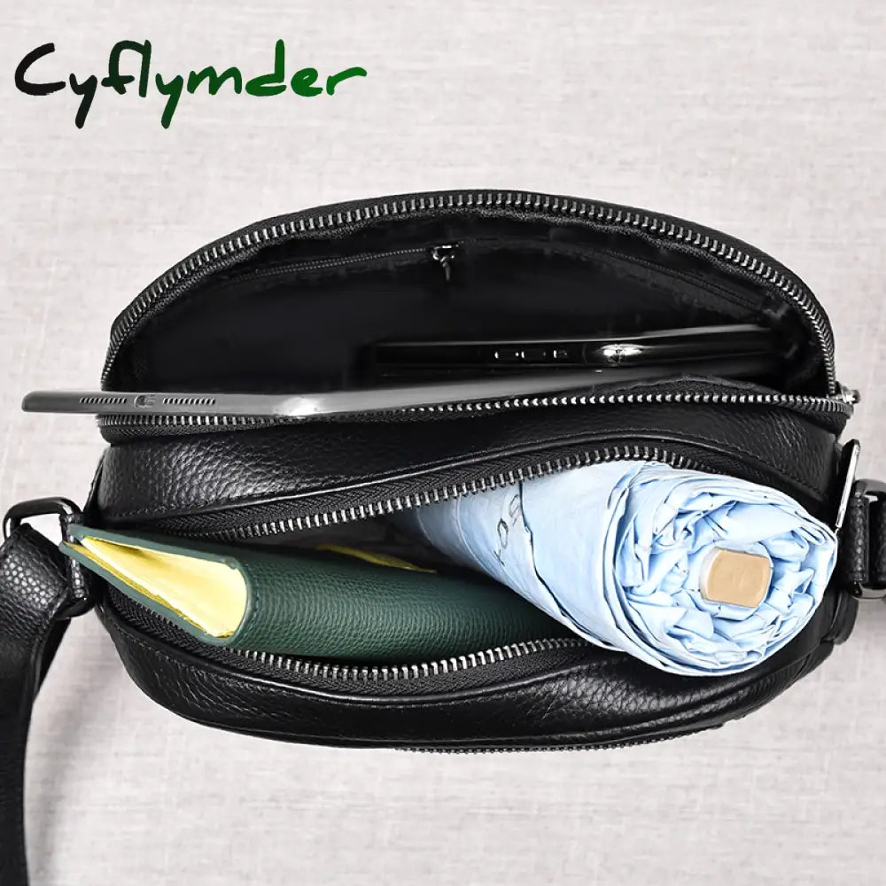 Cyflymder Genuine Leather Women Bag Luxury Design Handbag Purse Brand Fashion Mini Shoulder Bags