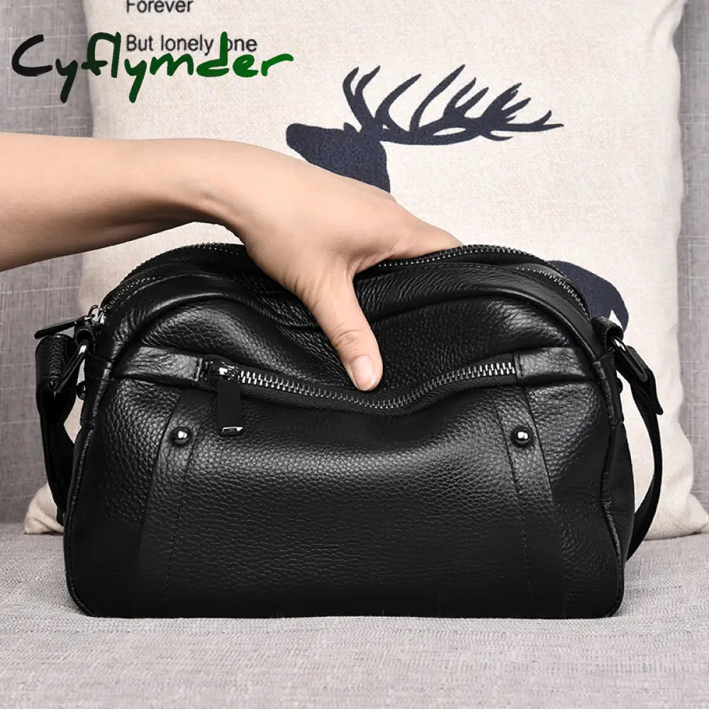 Cyflymder Genuine Leather Women Bag Luxury Design Handbag Purse Brand Fashion Mini Shoulder Bags