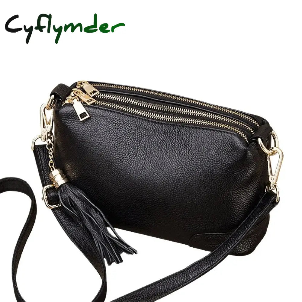 Cyflymder Genuine Leather Women Bag Shoulder Crossbody Luxury Handbags Fashion Ladies Female Large