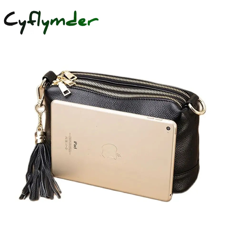 Cyflymder Genuine Leather Women Bag Shoulder Crossbody Luxury Handbags Fashion Ladies Female Large