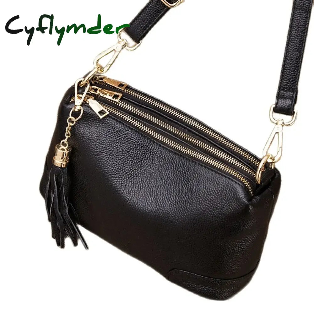 Cyflymder Genuine Leather Women Bag Shoulder Crossbody Luxury Handbags Fashion Ladies Female Large