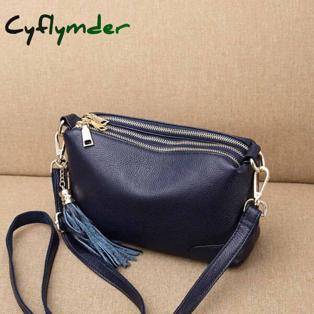 Cyflymder Genuine Leather Women Bag Shoulder Crossbody Luxury Handbags Fashion Ladies Female Large