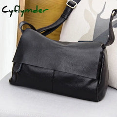 Cyflymder Genuine Leather Women’s Shoulder Bags Fashion Crossbody For Women Large Tote Purse