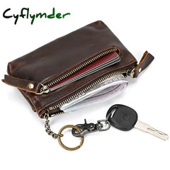 Genuine Leather Zipper Coin Wallet Women Men Cow Leather Mini Short Purse Card Holder Change Purse For Man Clutch Wallets