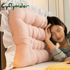 Cyflymder Giant Tatami Plush Cushion Soft Lace Headboard Neck Stuffed Pillow Body Bedside Back Bed Cushion Large