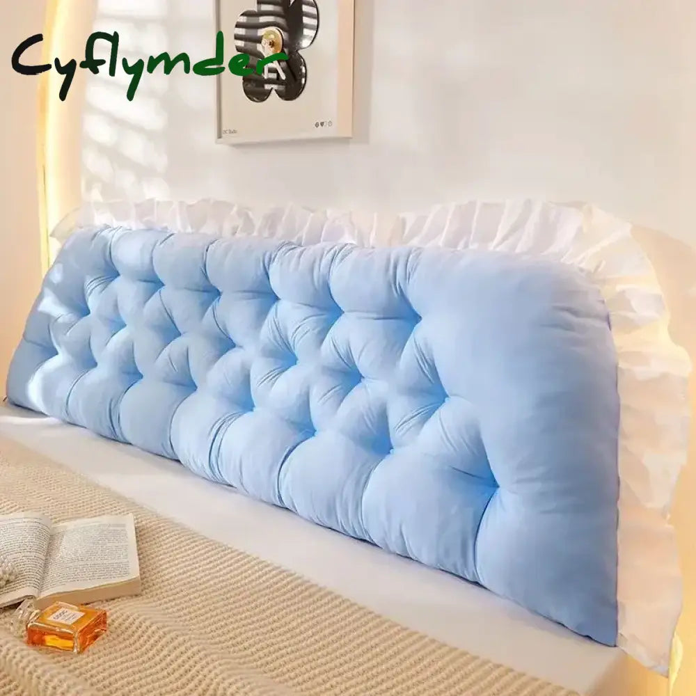 Cyflymder Giant Tatami Plush Cushion Soft Lace Headboard Neck Stuffed Pillow Body Bedside Back Bed Cushion Large