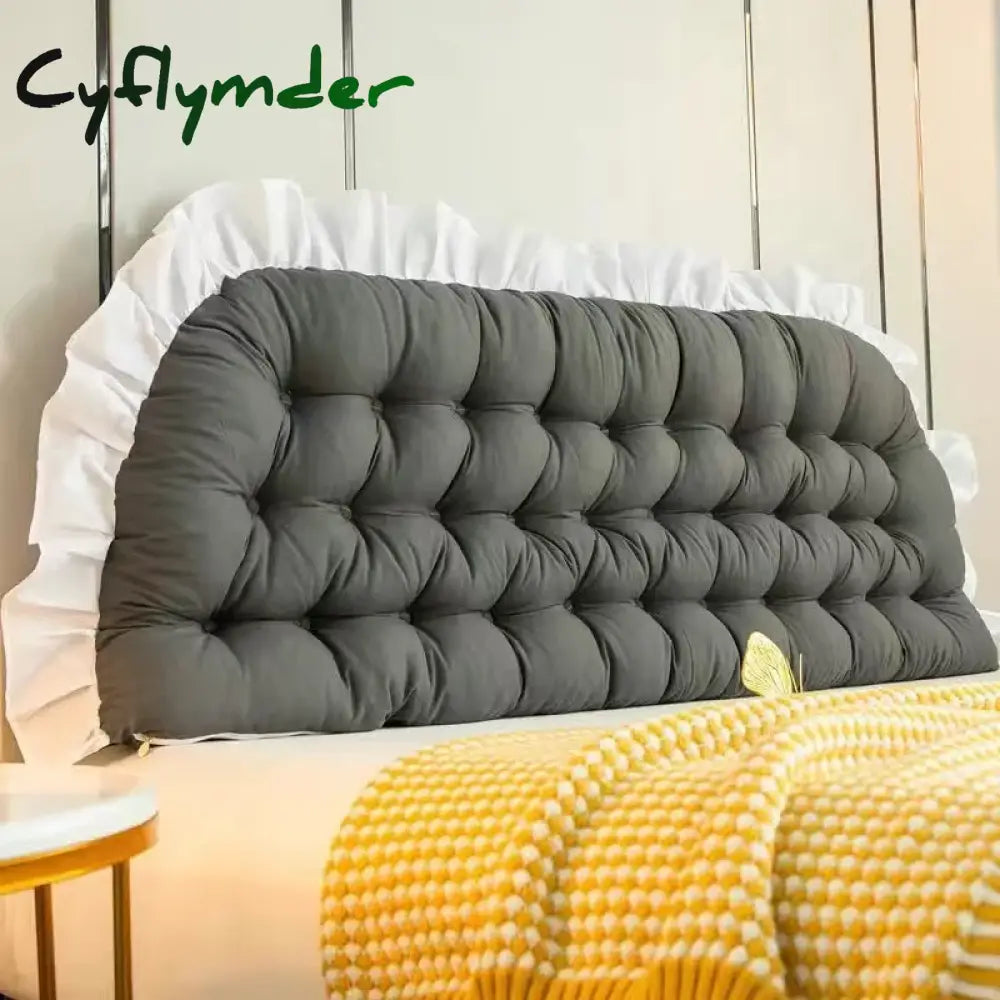 Cyflymder Giant Tatami Plush Cushion Soft Lace Headboard Neck Stuffed Pillow Body Bedside Back Bed Cushion Large